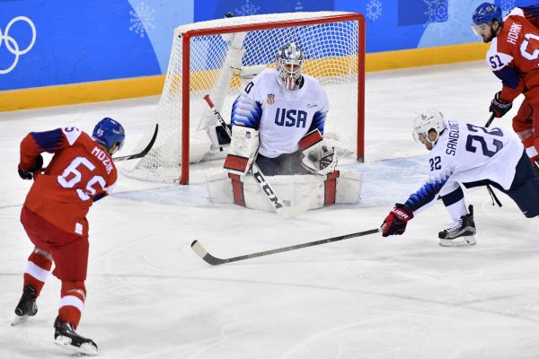 XXIII. zimn&iacute; olympijsk&eacute; hry, �tvrtfin&aacute;le, �esko x USA