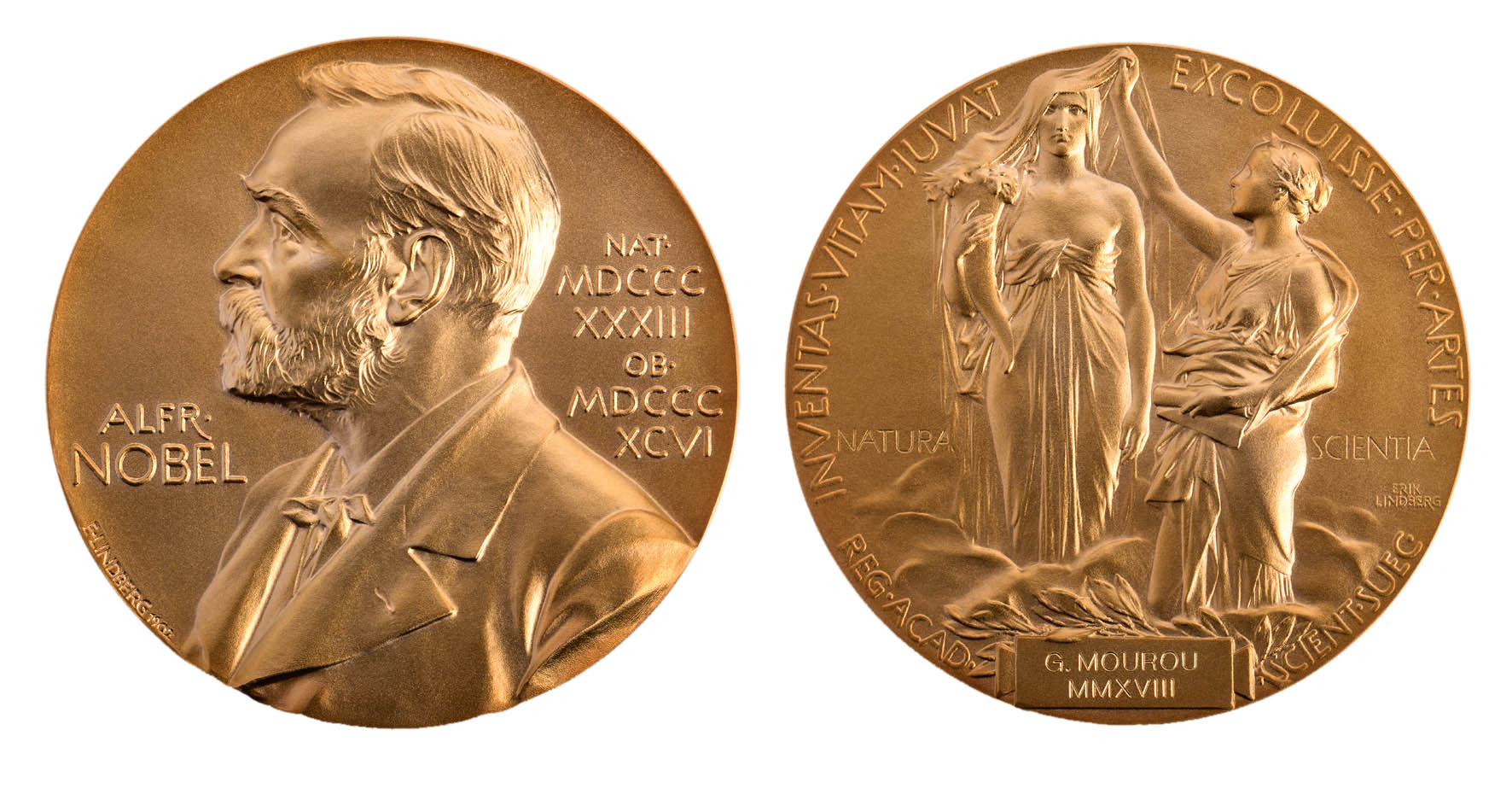 Medaile Nobelovy ceny za fyziku pro Grarda Mouroua