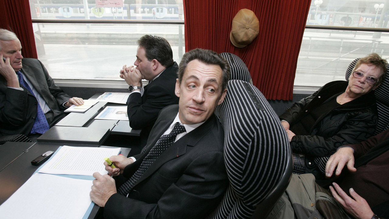 Nicolas Sarkozy v roce 2007 bhem prezidentsk kampan