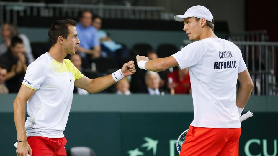 Tom Berdych a Luk Rosol ve tyhe Davis Cupu