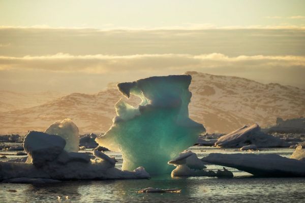 Grónsko, tající ledovec