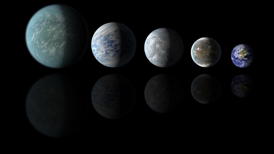 Obyvateln planety mimo slunen soustavu, kter objevil teleskop Kepler, v pomrn velikosti k Zemi.