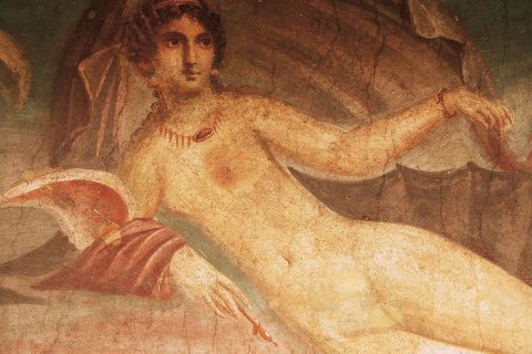 Domy v Pompejích jsou vyzdobené nádhernými freskami, řada z nich obsahuje erotické či pornografické motivy.