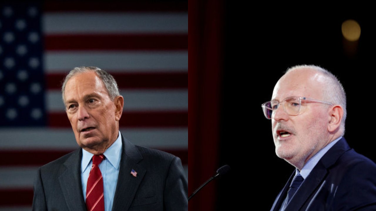 Mike Bloomberg a Frans Timmermans