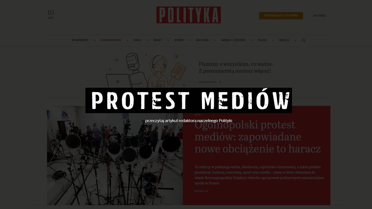 Protest polskch mdi.