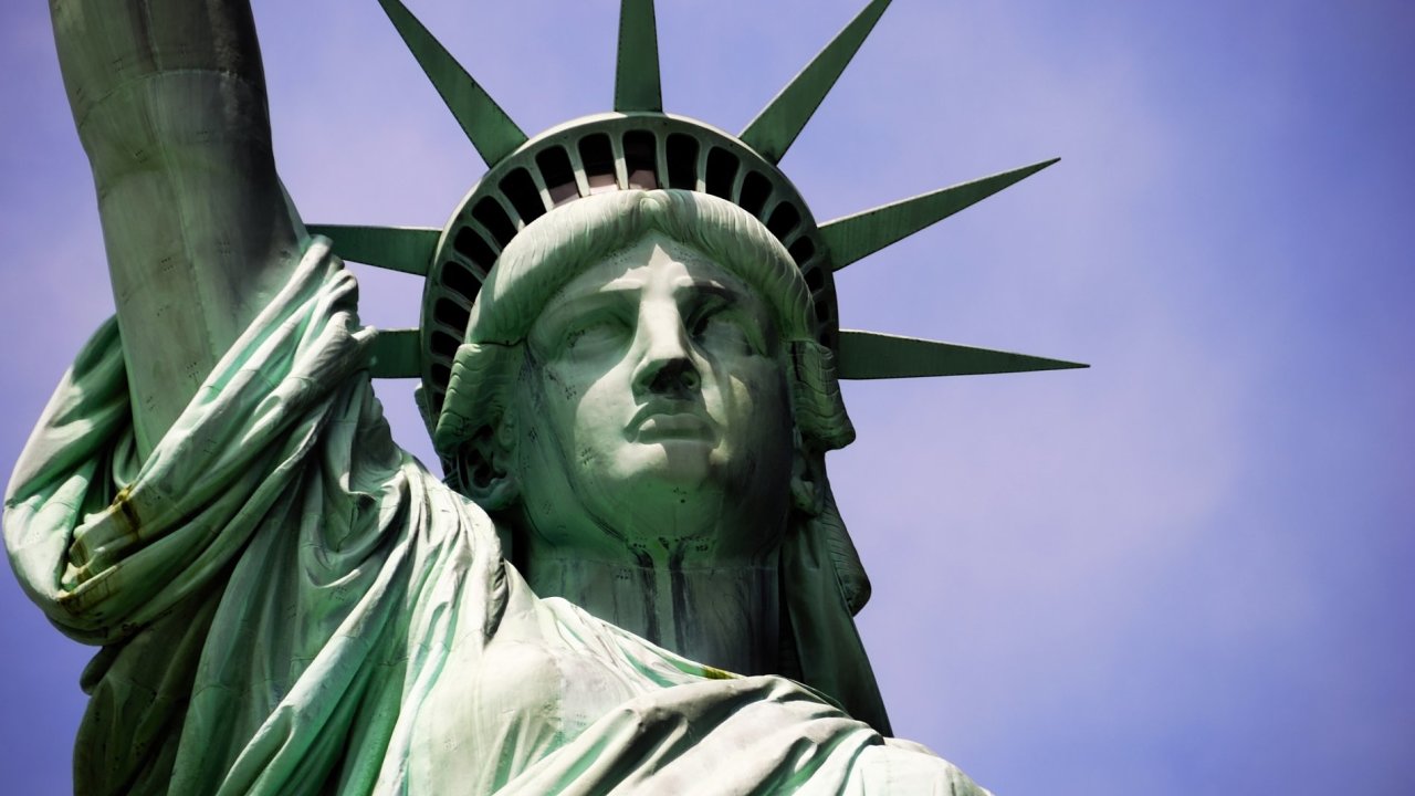 Socha Svobody - symbol Spojench stt Americkch.