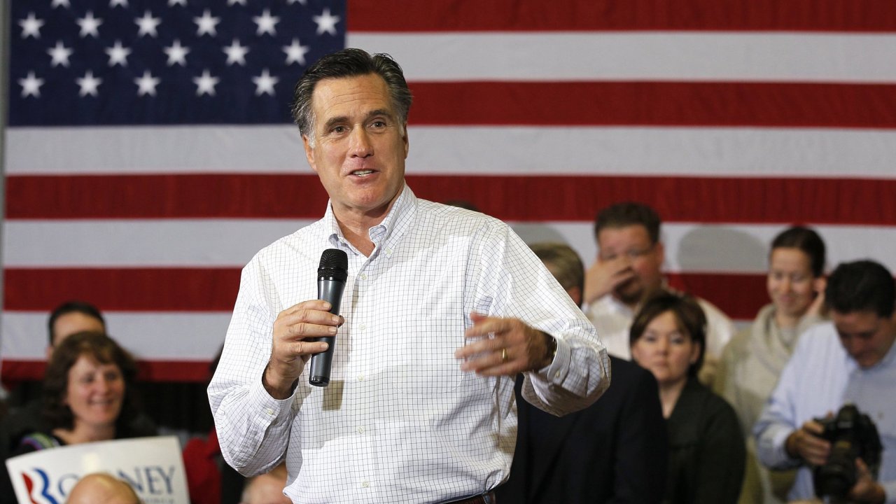 Mitt Romney bhem kampan v Iow