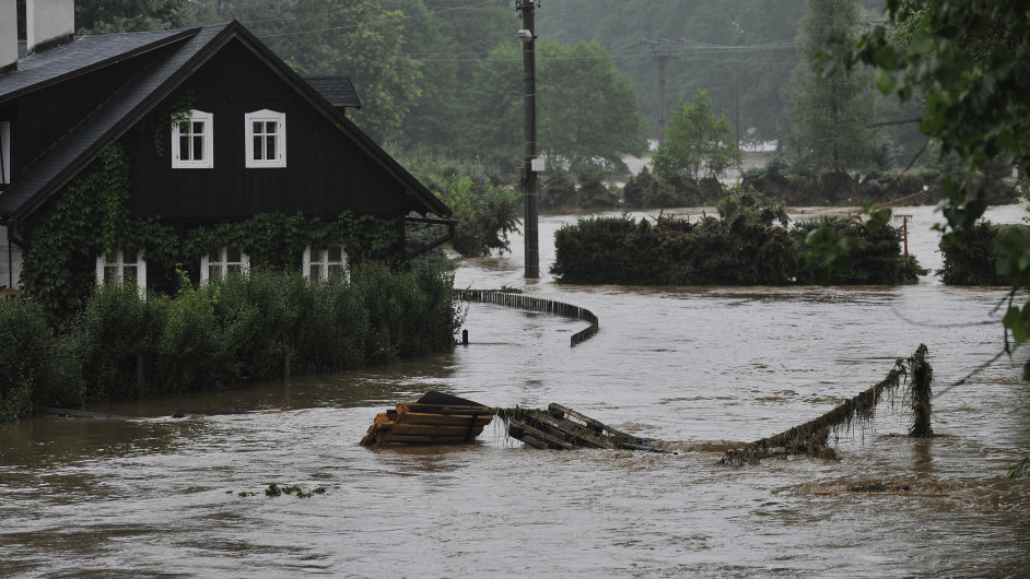 povodn v Mnku na Liberecku - 7. 8. 2010