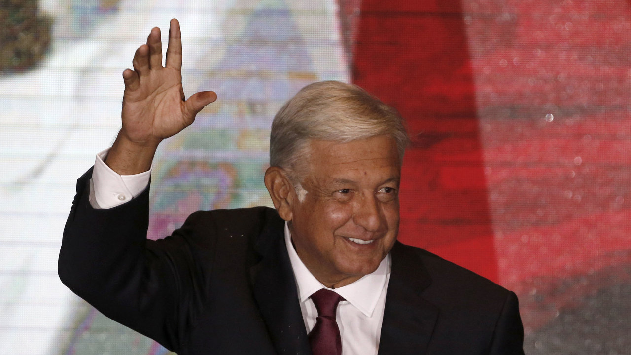Nov mexick prezident Manuel Lpez Obrador po vtznm proslovu, ve kterm slbil velk zmny.