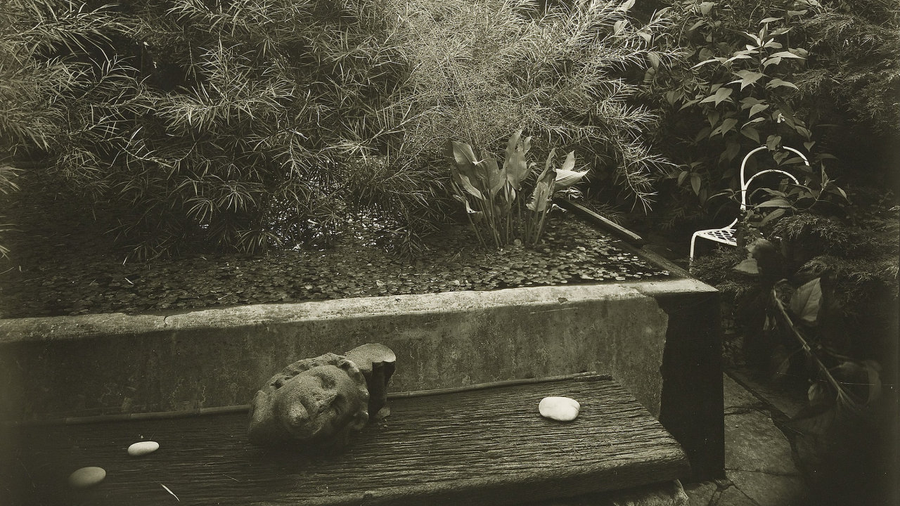 Snímek nazvaný Procházka patøí do série fotografií, které Jan Sudek poøídil v zahradì vily architekta Otto Rothmayera.