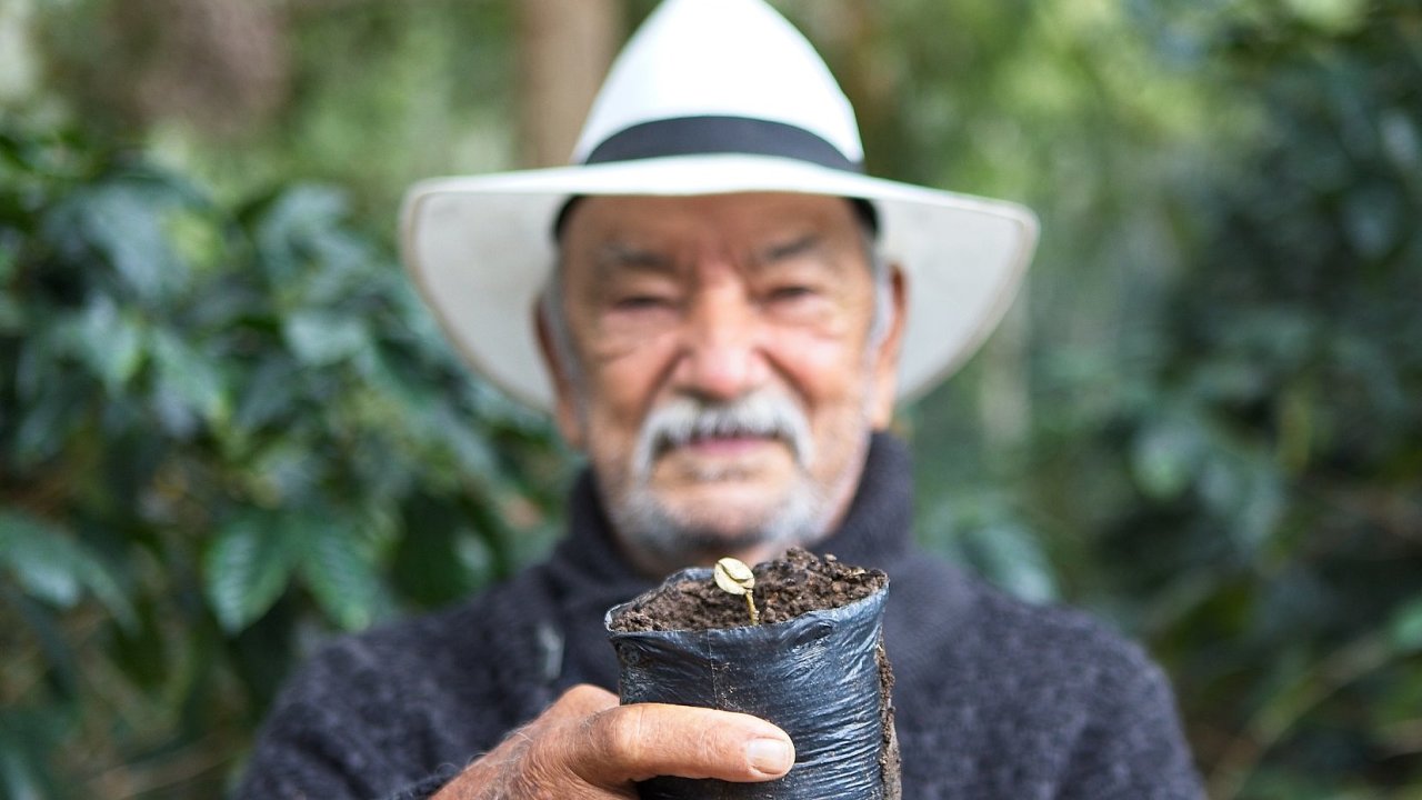 Fairtradové produkty zaruèují zemìdìlcùm v rozvojových zemích férové ceny za jejich produkty. Jedním ze zapojených pìstitelù je Jorge Eliecer Pianeta Sarabia (na snímku) z kolumbijského družstva ANEI.