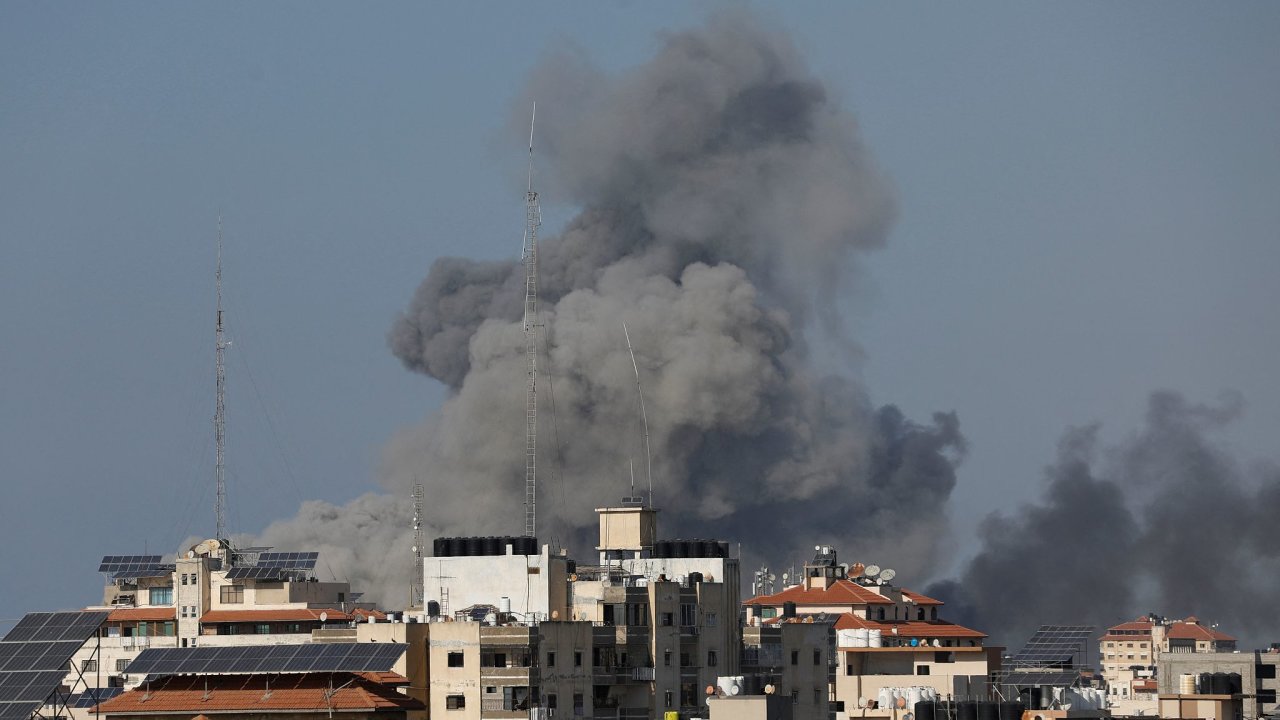 Gaza, psmo Gazy, bombardovn, Izrael