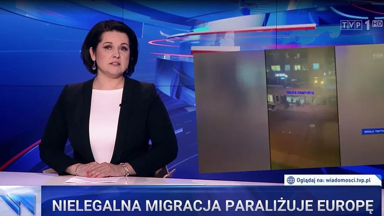 Záběry z polské televize.