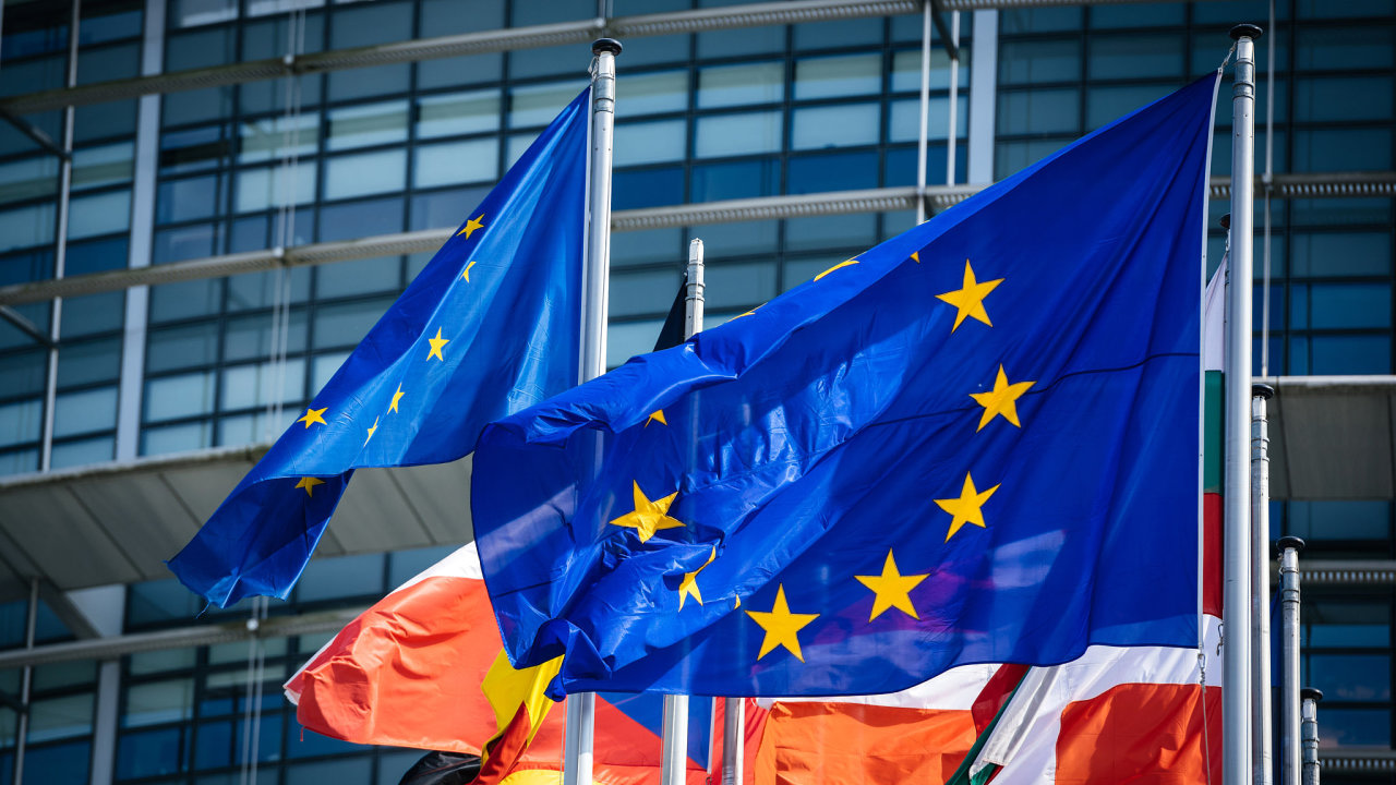 EU, Brusel, vlajky