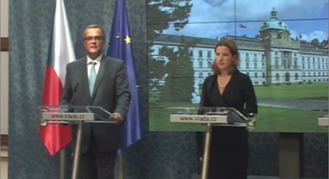 Miroslav Kalousek a Karolína Peake.