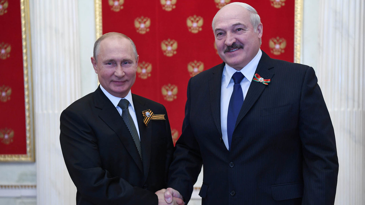 Rusk prezident Vladimir Putin a blorusk prezident Alexandr Lukaenko.