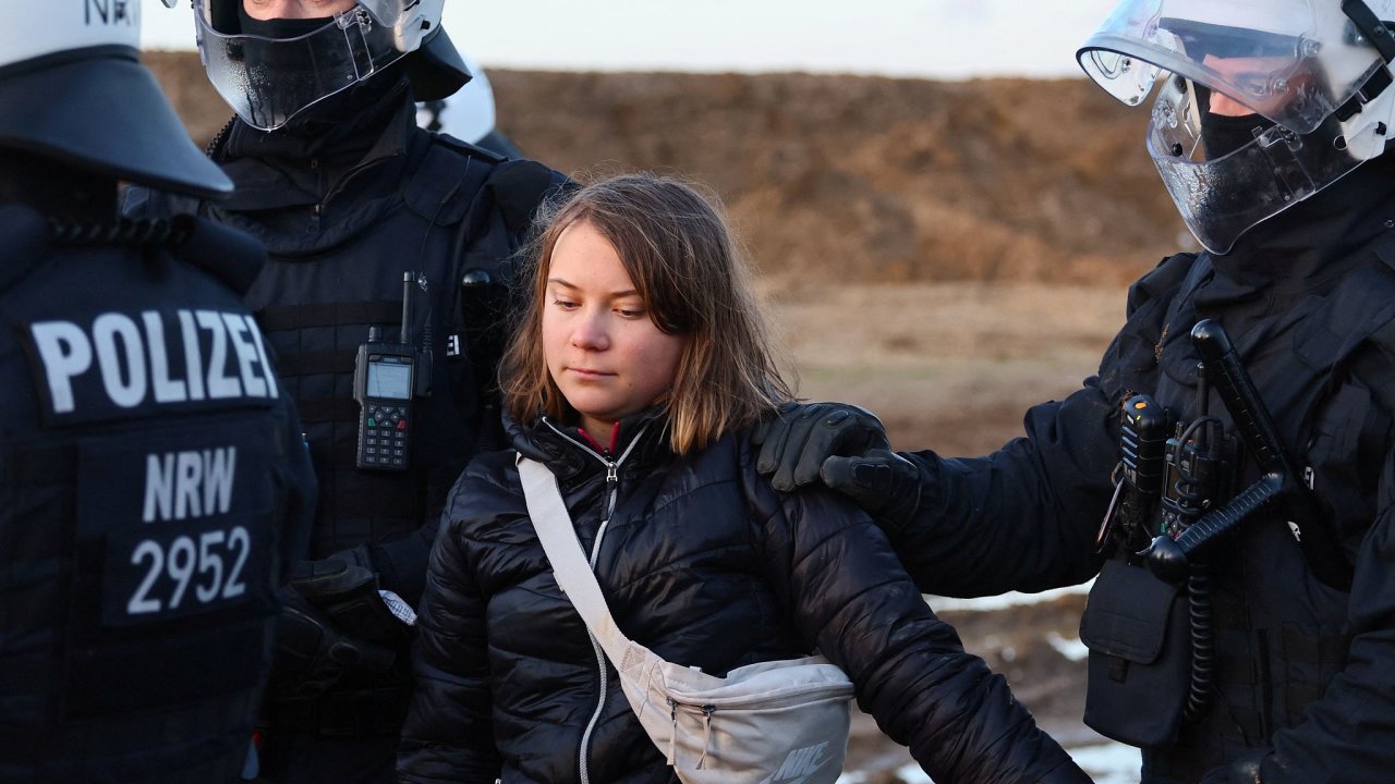 Nmeck policie zadrela Gretu Thunbergovou