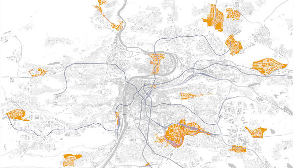 Mapa Prahy