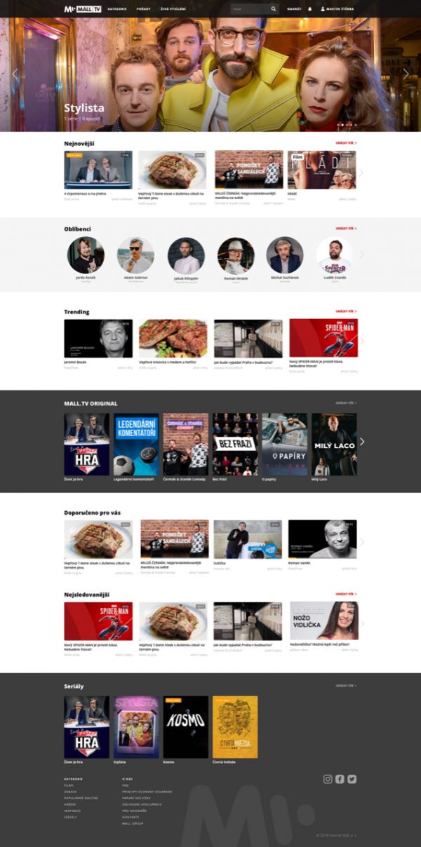 Screenshot webu Mall.tv