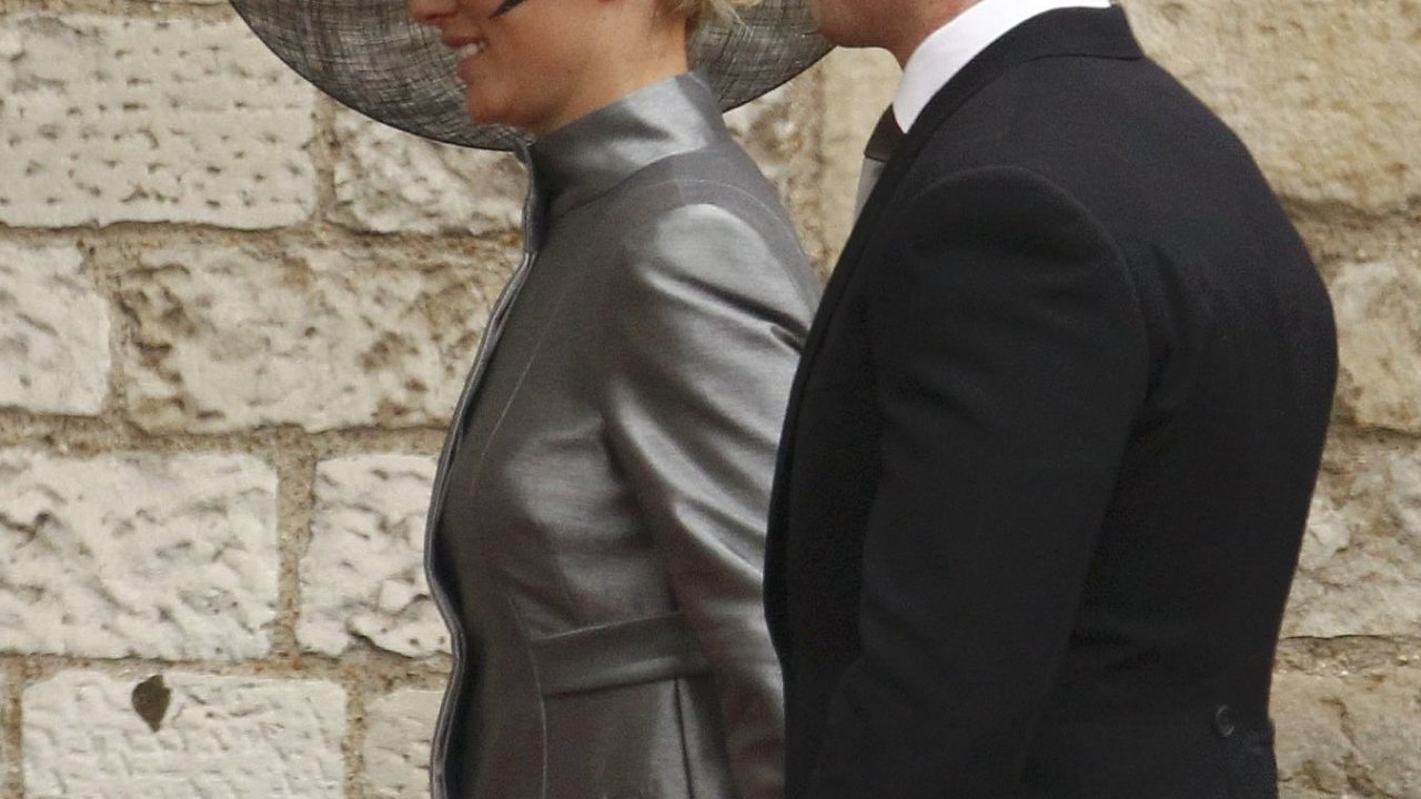Zara Phillipsov a Mike Tindall na svatb prince Harryho a Kate