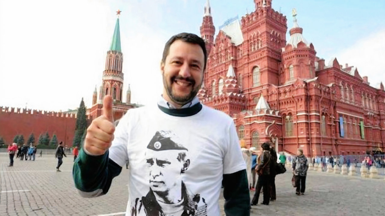 Matteo Salvini se chlubí svou podporou Putinovi na Rudém námìstí v Moskvì