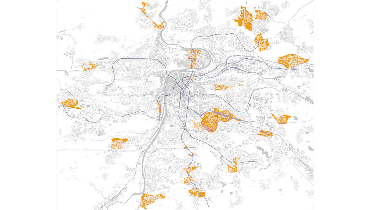 Mapa Prahy