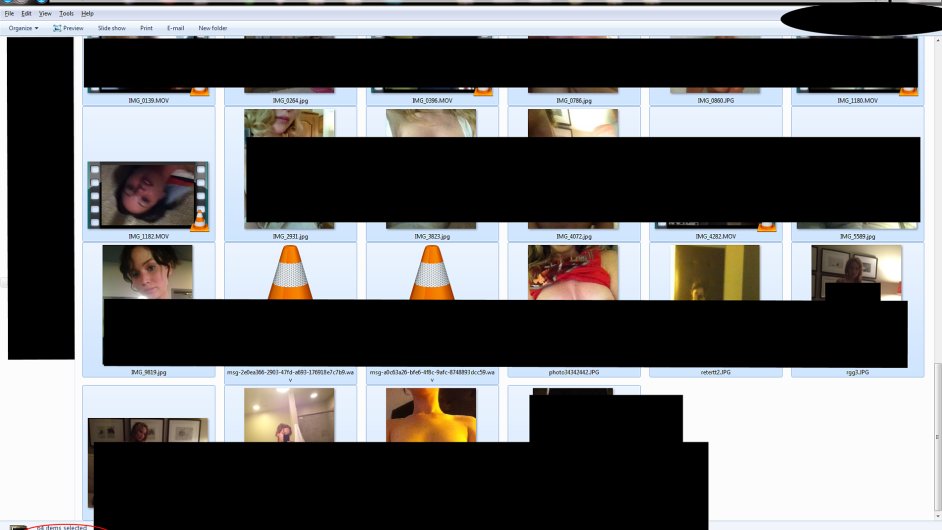 Snímek obrazovky s výpisem uniklých souborù