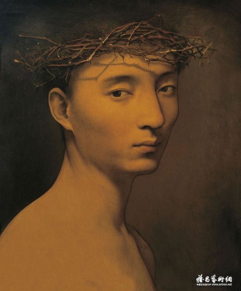 Součástí výstavy je dílo Nejistá melancholie, které roku 2009 namaloval čínský výtvarník Pcheng S’.
