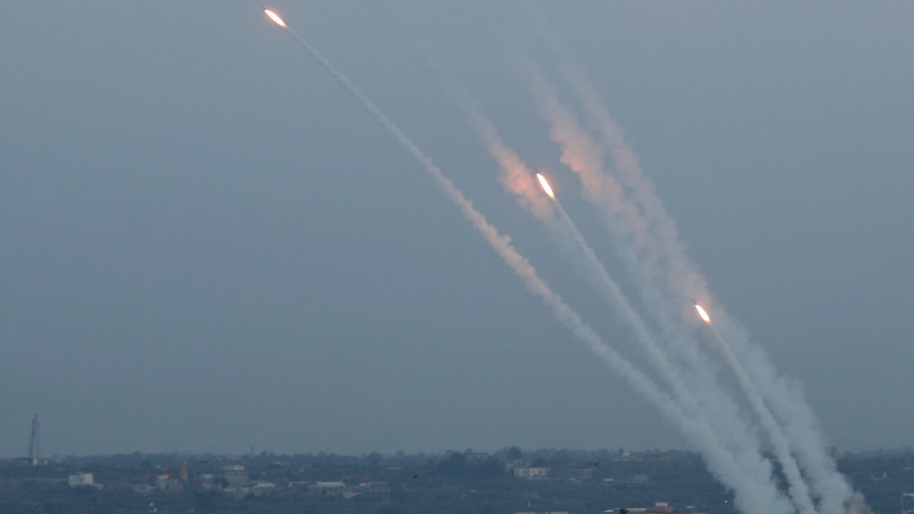 Rakety vystøelené z Pásma Gazy na Izrael.
