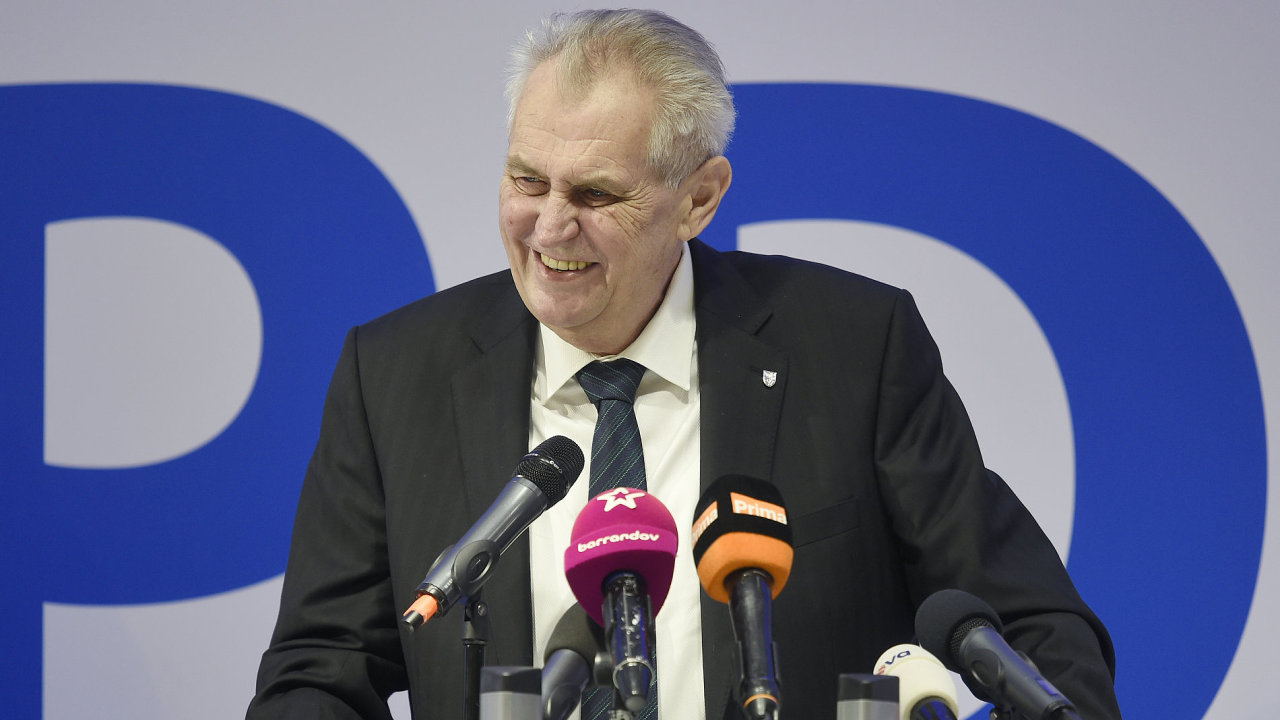 Prezident Milo Zeman vystoupil na celosttn konferenci hnut Svoboda a pm demokracie (SPD).
