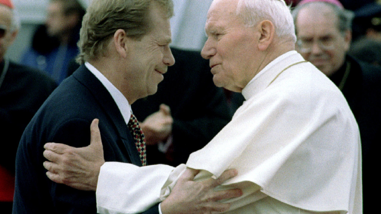 Vclav Havel a pape Jan Pavel II.