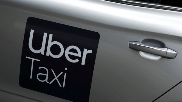 FILE PHOTO: Uber logo seen on a taxi in Dublin