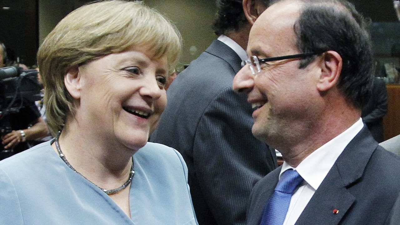 Nmeck kanclka Angela Merkelov a francouzsk prezident Francois Hollande