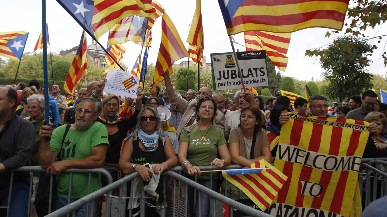 Demonstrace na podporu katalnsk nezvislosti