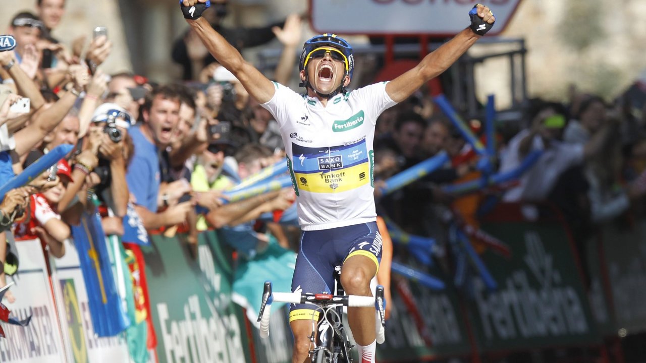 Alberto Contador v cli 17. etapy Vuelty
