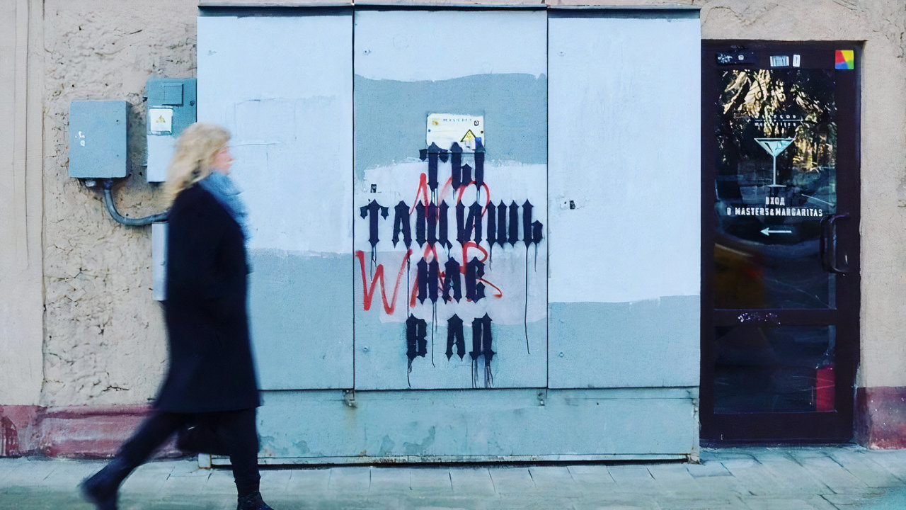 protiváleèné graffiti,  Rusko