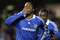 �to�n�k Chelsea Didier Drogba po jednom ze sv�ch g�l�.