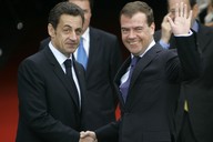 Nicolas Sarkozy, Dmitrij Medvedv na summitu v Nice