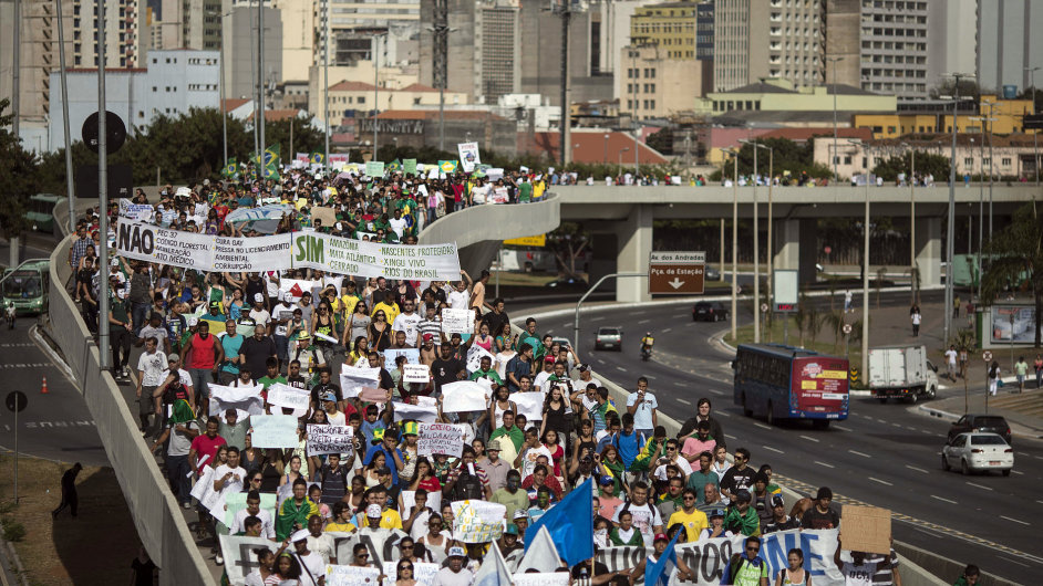 Protestn pochod v Belo Horizonte