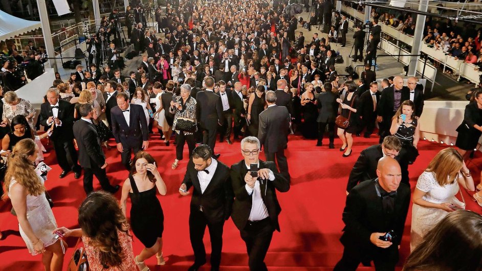 Delegace na ervenm koberci v Cannes pi projekci snmku Leviathan. Na festivalu zskal cenu za scn.