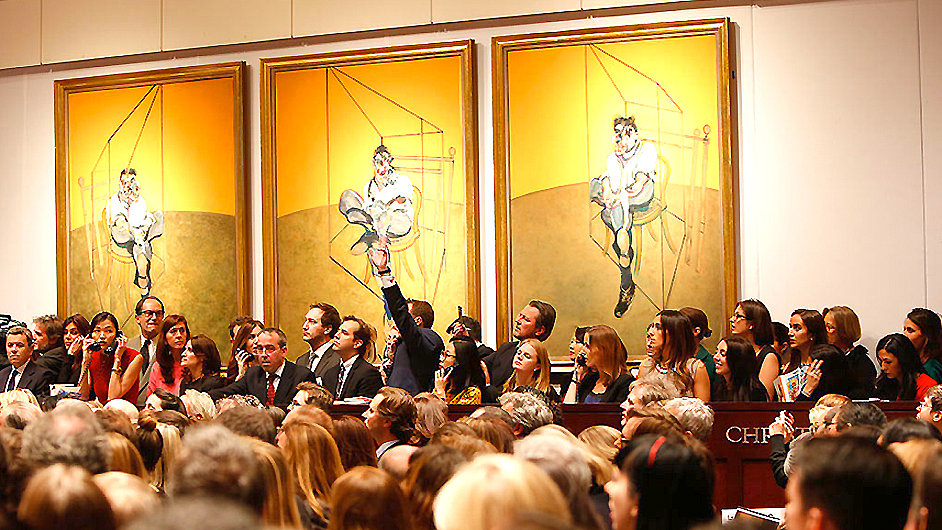Triptych male Francise Bacona nazvan Ti studie Luciana Freuda na losk aukci