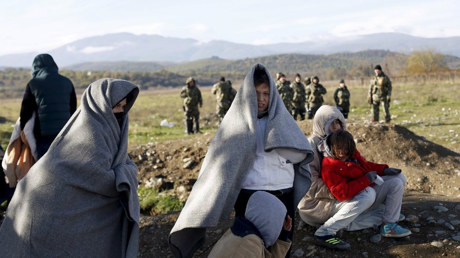 uprchlci na ecko-makedonsk hranici