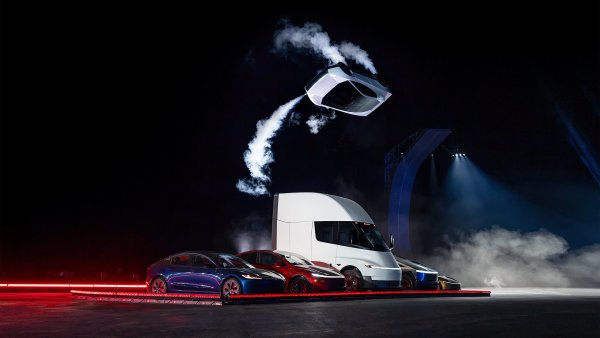 tesla, l�taj�c� auto
