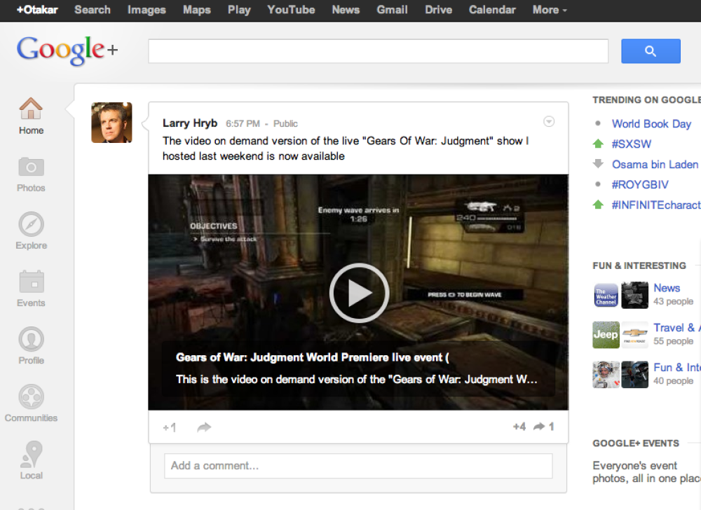 Nová podoba Google+ Google+ je propojený s YouTube už několik měsíců.