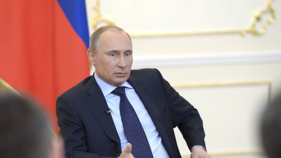 Rusk prezident Vladimir Putin na tiskov konferenci