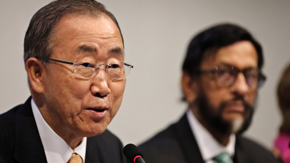 f OSN Pan Ki-mun na konferenci o zmn klimatu IPCC v listopadu 2014