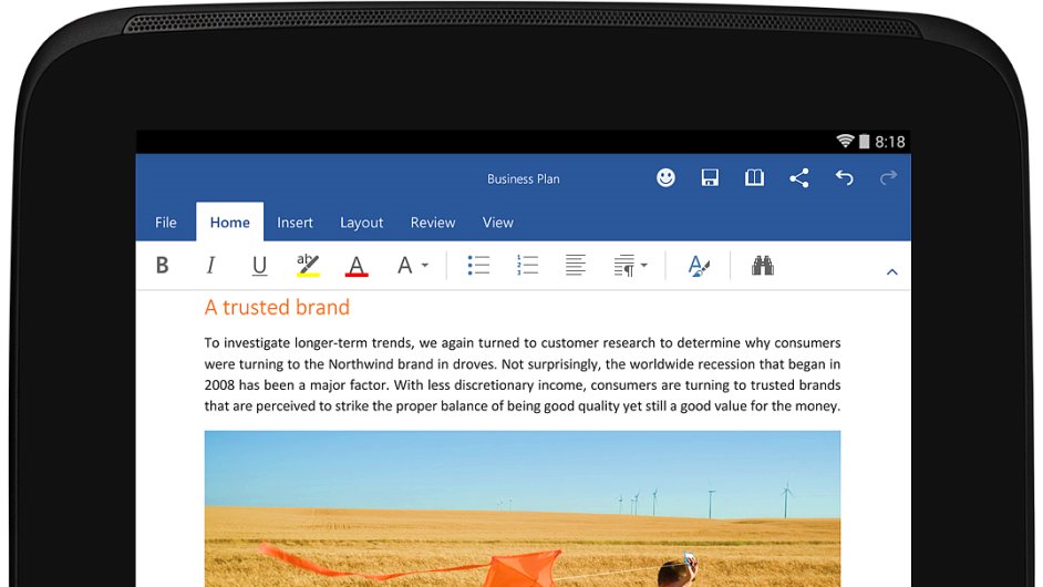 Microsoft chce, aby uivatel nov mobiln Office milovali.