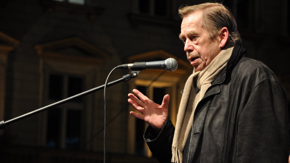 Vclav Havel na Vclavskm nmst 17. listopadu 2009