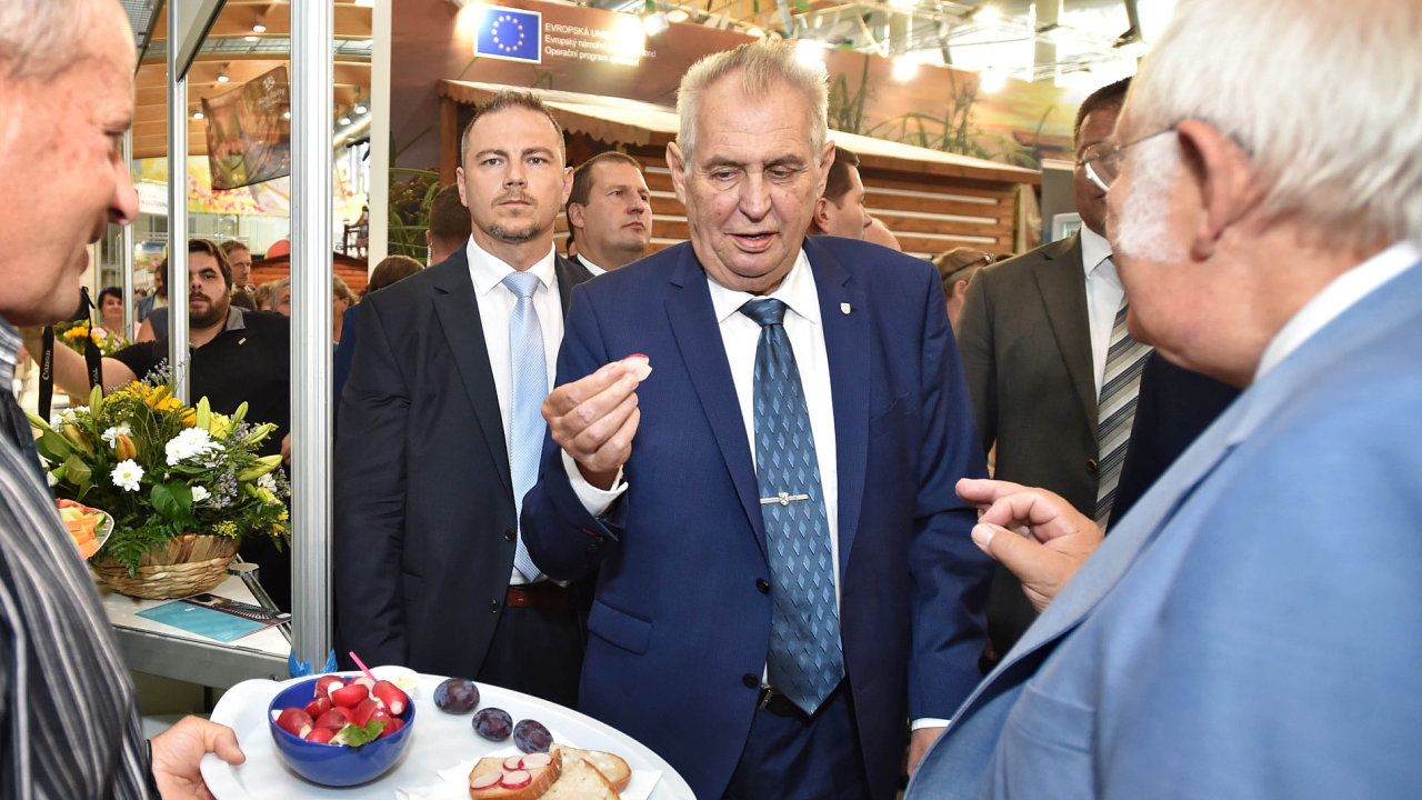 Prezident Milo Zeman slavnostn zahjil 24. srpna mezinrodn agrosalon Zem ivitelka v eskch Budjovicch.