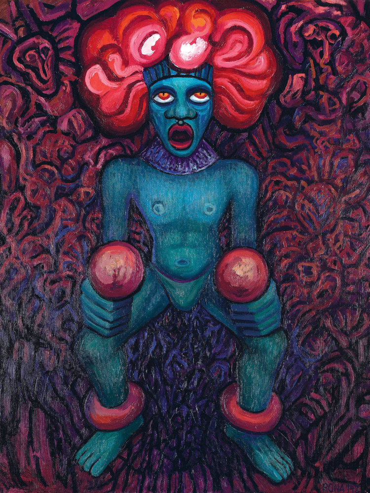 Jaroslav Róna: Šaman, olej na plátně, 2014